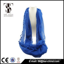 Fashion blue Circle Infinity Loop Eternity Endless Casual Scarf New